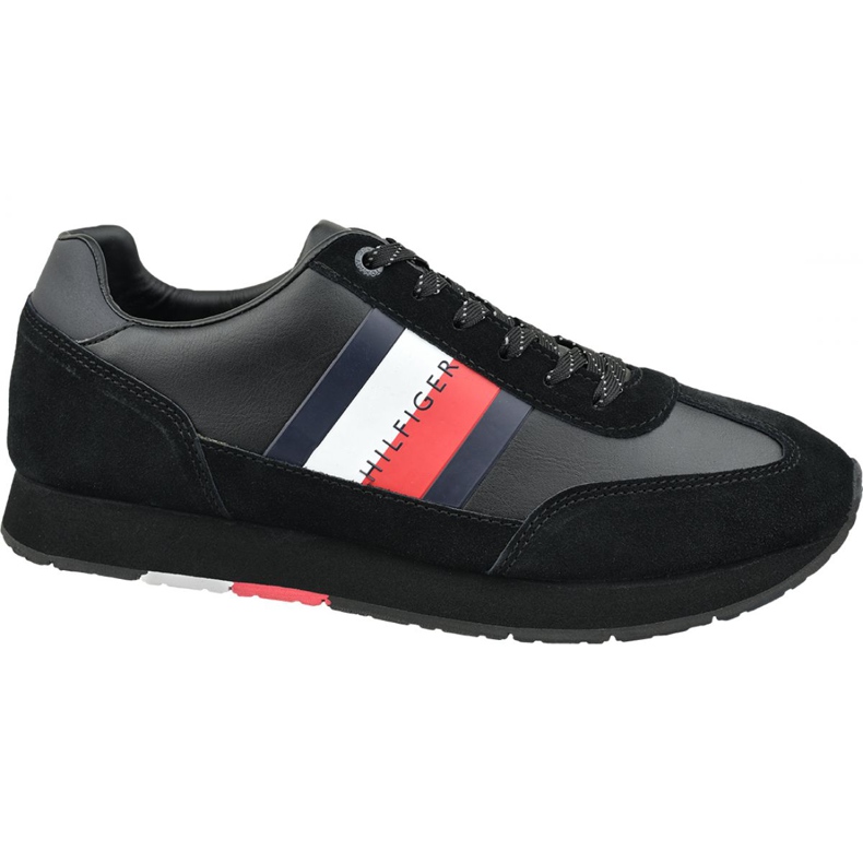 Cipő Tommy Hilfiger Corporate Leather Flag Runner M FM0FM02380 990 fekete