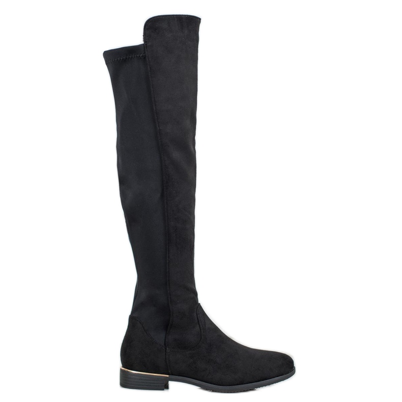 Super Me Velúr combcsizma fekete