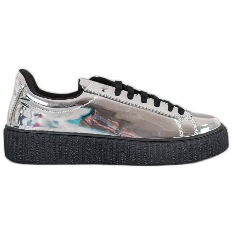 Corina Ezüst cipő a platformon szürke