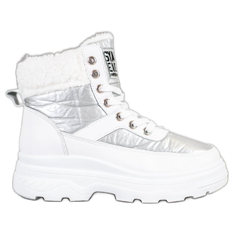 Bella Paris Cipők Báránybőrrel fehér