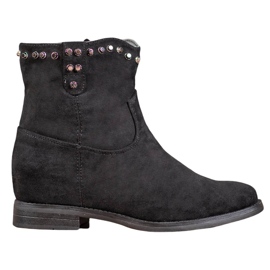 Ideal Shoes Meleg cowboy csizma fúvókákkal fekete