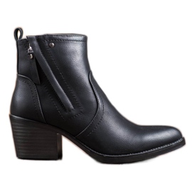 J. Star Kényelmes csizma egy oszlopon fekete J. Star Kényelmes csizma egy oszlopon fekete