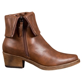 Kylie Cowboy csizma felhajtható felsőrésszel barna