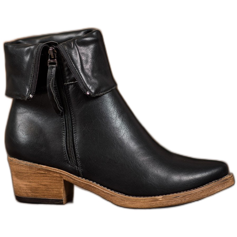 Kylie Cowboy csizma felhajtható felsőrésszel fekete