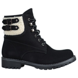 SDS Textilfogók báránybőrrel fekete