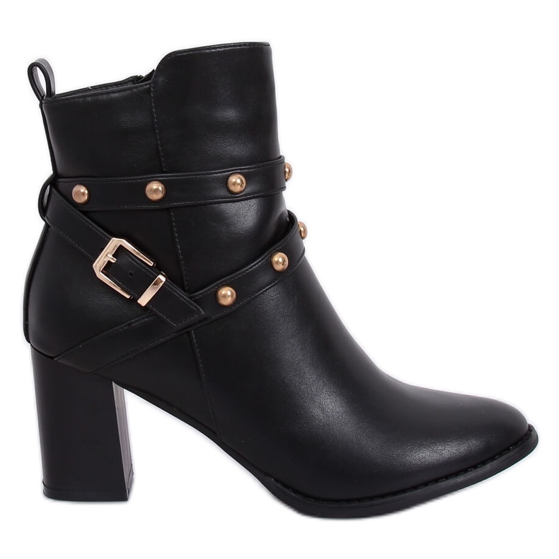 Fekete magas sarkú csizma 7968-GA Fekete