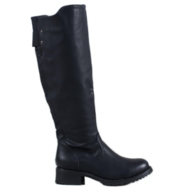 Super Me Eco bőr csizma fekete