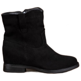 Ideal Shoes Meleg cowboy csizma ék fekete