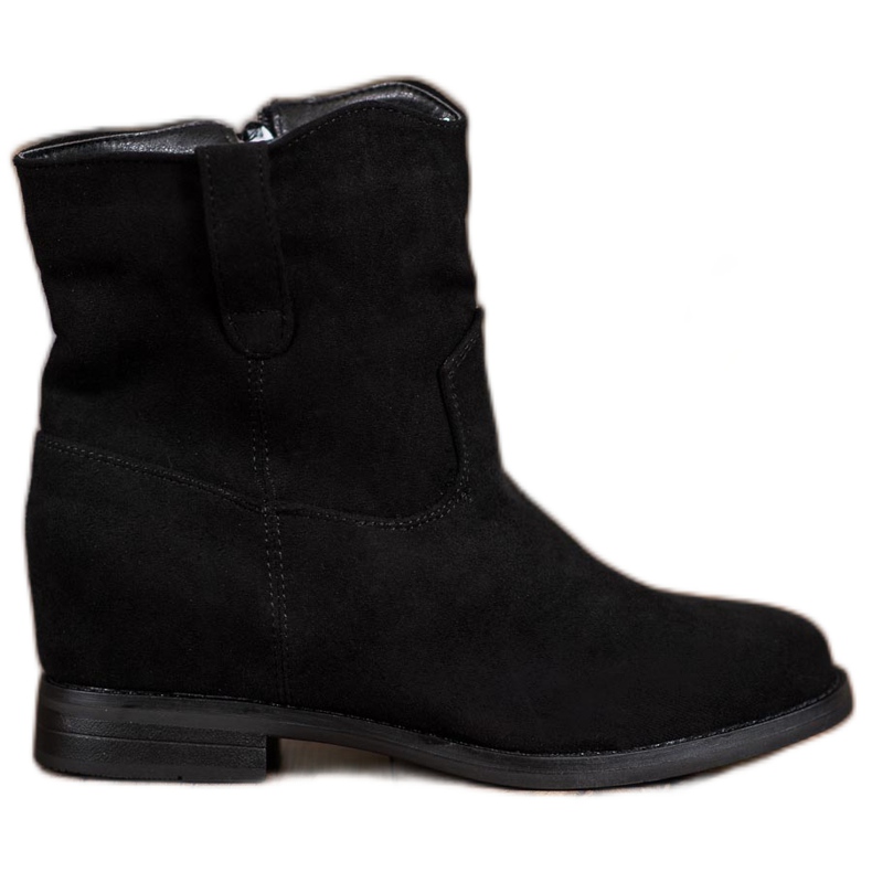 Ideal Shoes Meleg cowboy csizma ék fekete