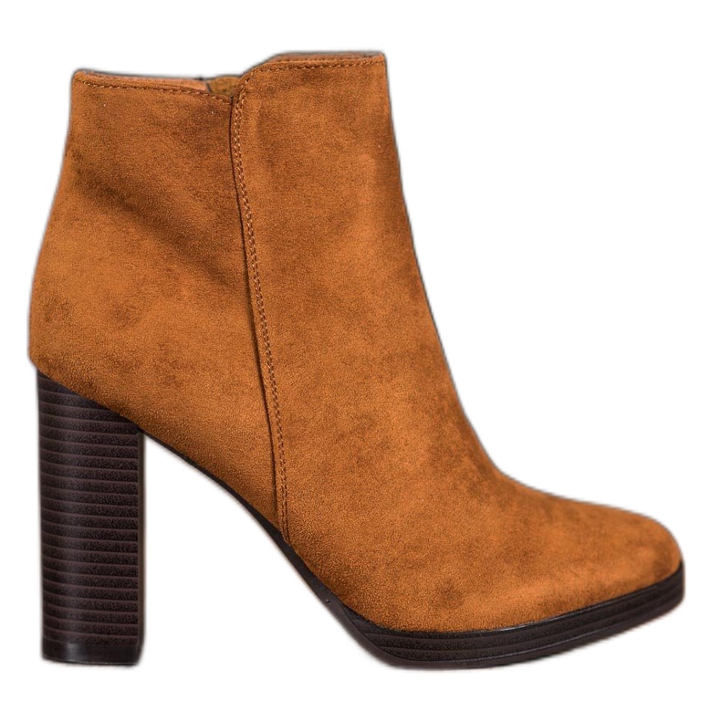 Super Me Divatos velúr csizma barna