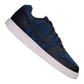 Nike Ebernon Low Prem M AQ1774-440 cipő sötétkék kék