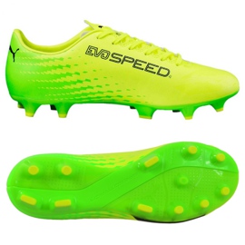 Futballcipő Puma Evo Speed 17.4 Fg M 104017 01 sokszínű sárga Futballcipő Puma Evo Speed 17.4 Fg M 104017 01 sokszínű sárga