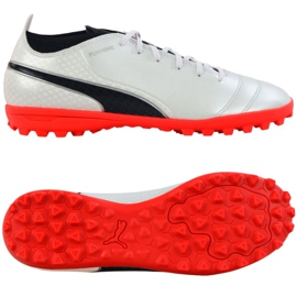 Puma One 17.4 Tt M 104078 01 futballcipő fehér fehér