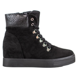 Bestelle Divatos ék csizma fekete Bestelle Divatos ék csizma fekete