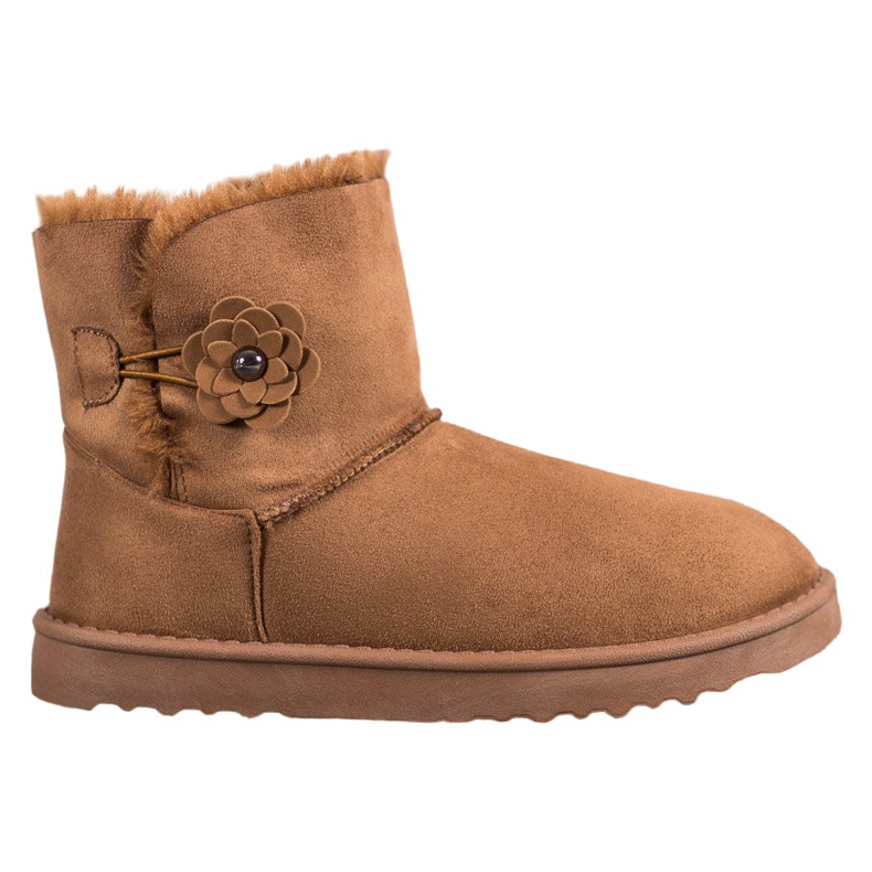 SHELOVET Mukluki Virággal barna