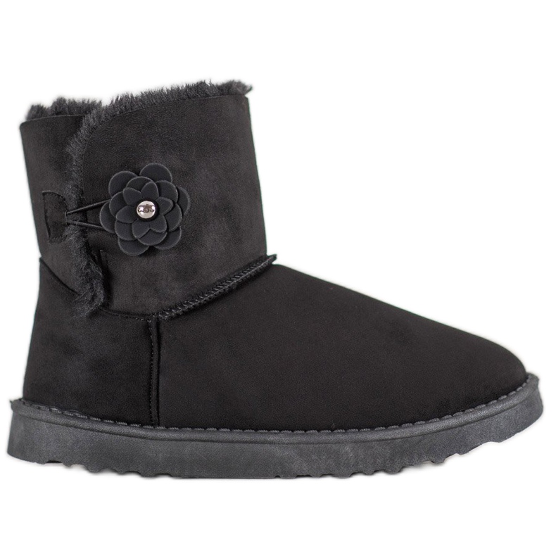 SHELOVET Mukluki Virággal fekete