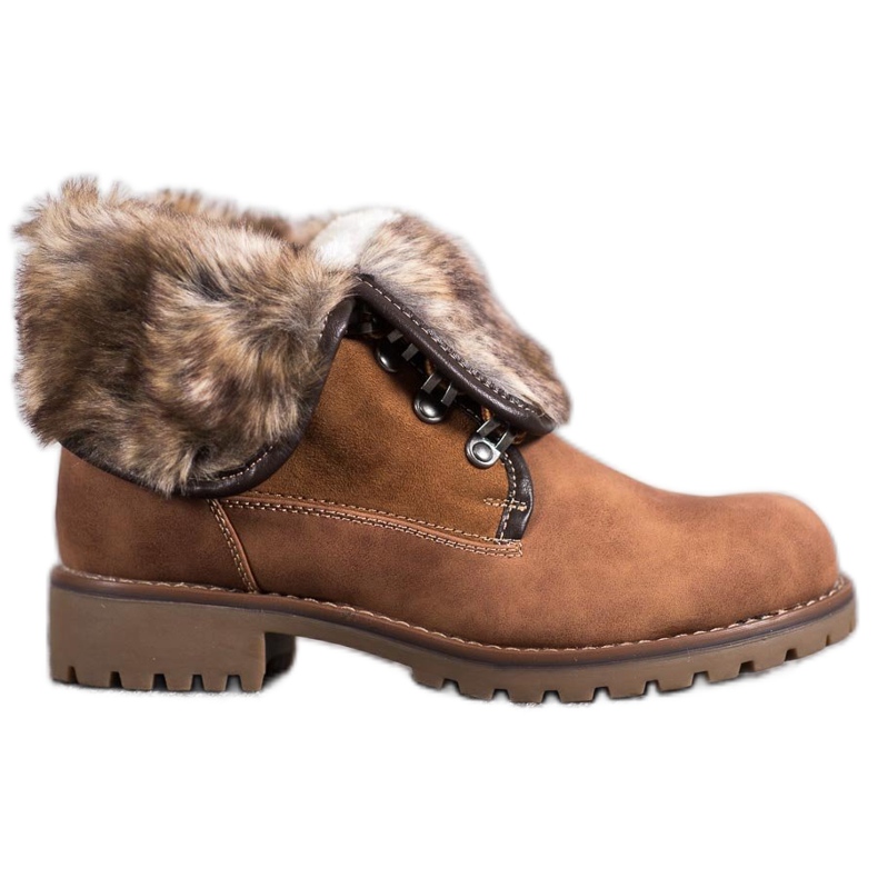 SDS Csizma felhajtható szárral barna