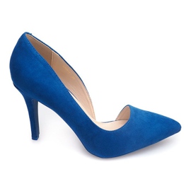 Suede Heels 4006 Blue kék
