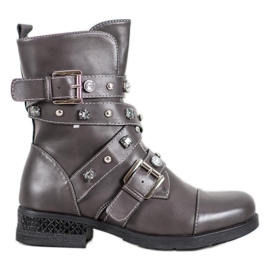 Kayla Meleg dolgozók strasszokkal szürke