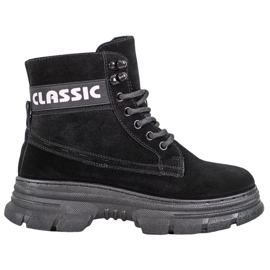 Bella Paris Klasszikus platformcsizma fekete