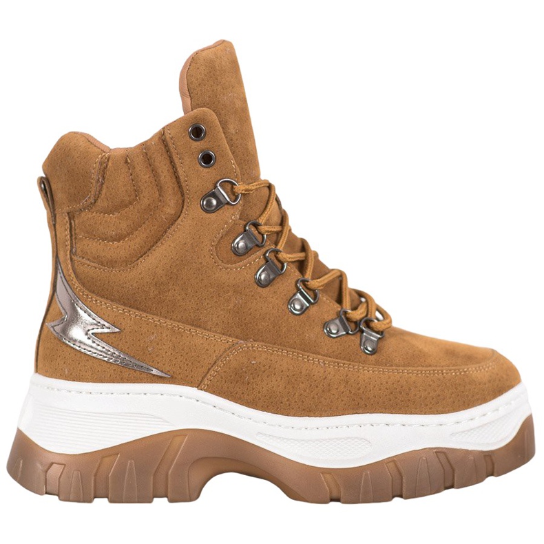 Seastar Divatos fűzős csizma barna