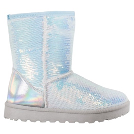 SHELOVET Mukluki flitterekkel fehér