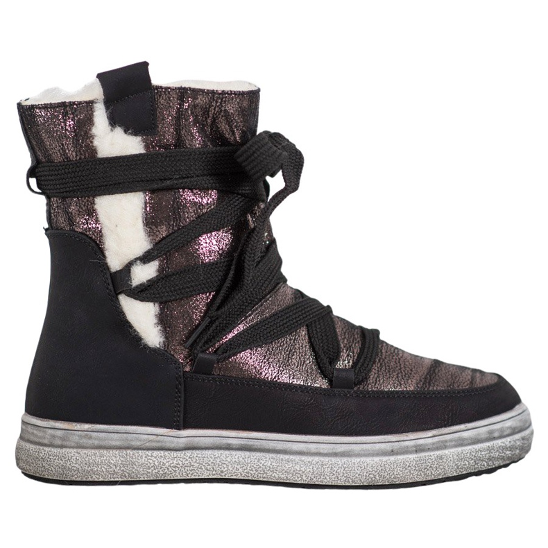 SDS Meleg hócsizma barna fekete