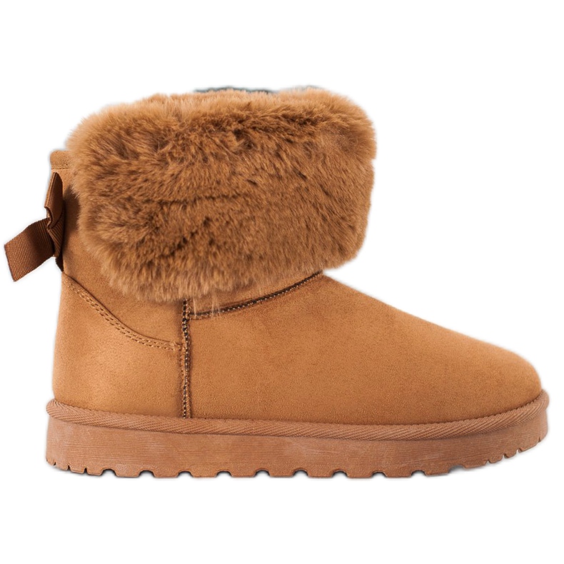 SHELOVET Mukluki szőrmével barna