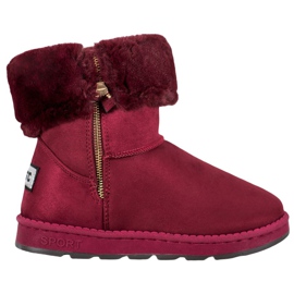 Bona Mukluki felhúzható szárral piros sokszínű