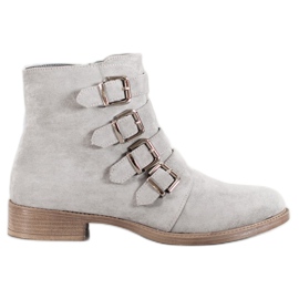 Sergio Leone Velúr csizma csatokkal szürke