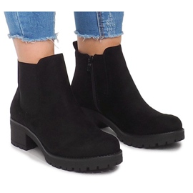 Suede Boots B05 Fekete