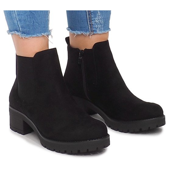 Suede Boots B05 Fekete