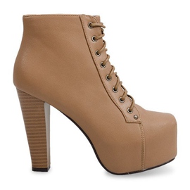 Szilárd csizma a sarkán 9502 Khaki