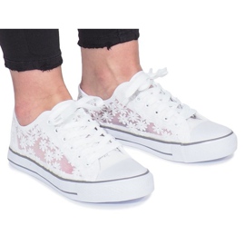 Impress bézs áttört cipők fehér