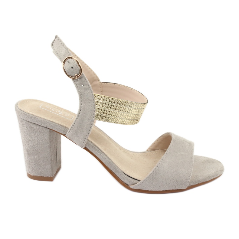 Szandál a poszton Filippo DS817 szürke / arany sárga