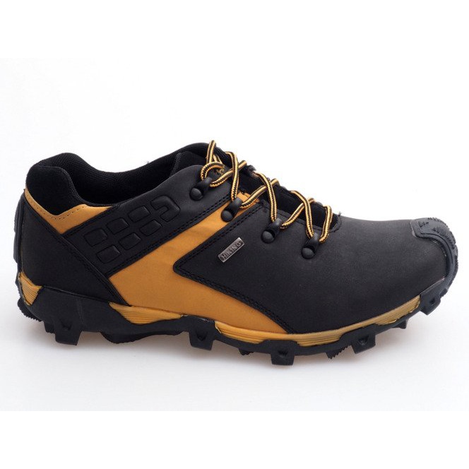 Trekking Boots Bőr Nat HLD923 Fekete sárga