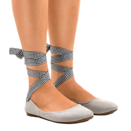 Rózsaszín balerinák Acro íjjal szürke