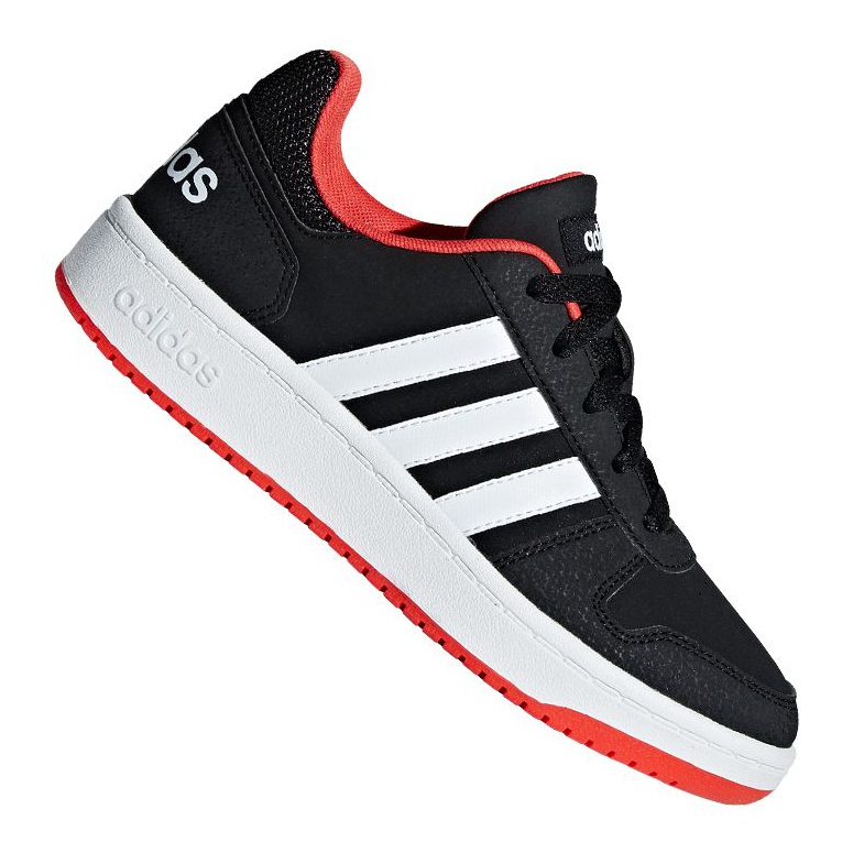 Cipő adidas Hoops 2.0 Jr B76067 fekete piros Cipő adidas Hoops 2.0 Jr B76067 fekete piros