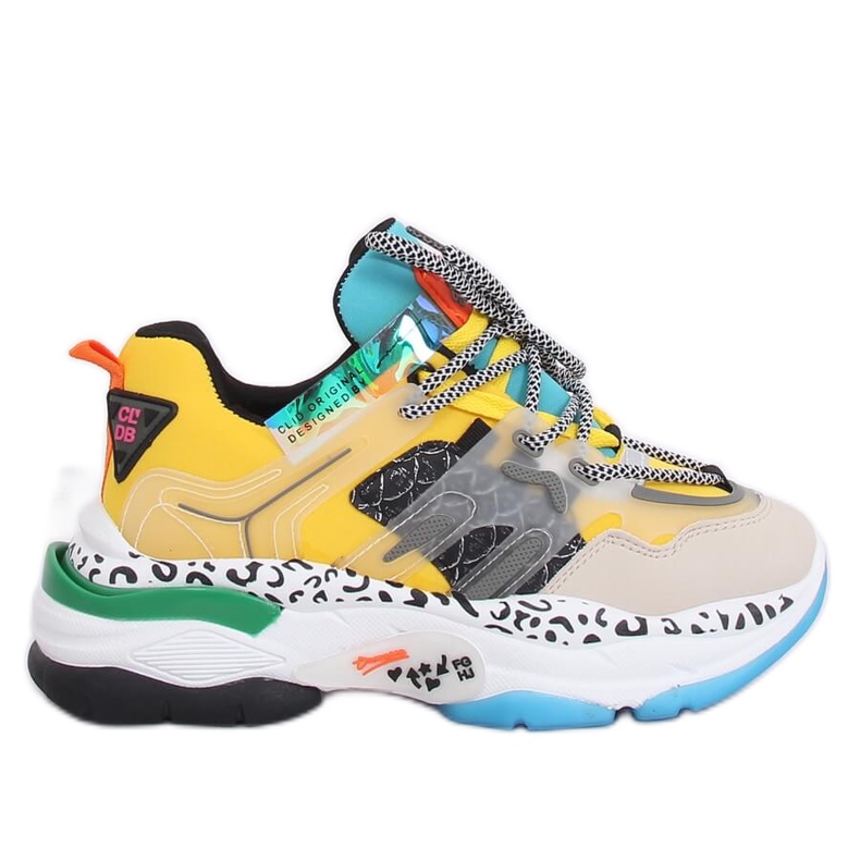 LA65P Sárga edzőcipők sokszínű