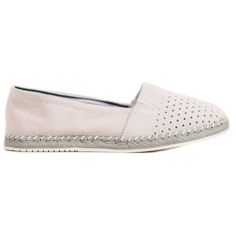 Goodin Áttört bőr balerina szürke