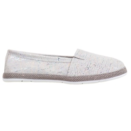 Goodin Bőr balerinák Holo effektussal szürke