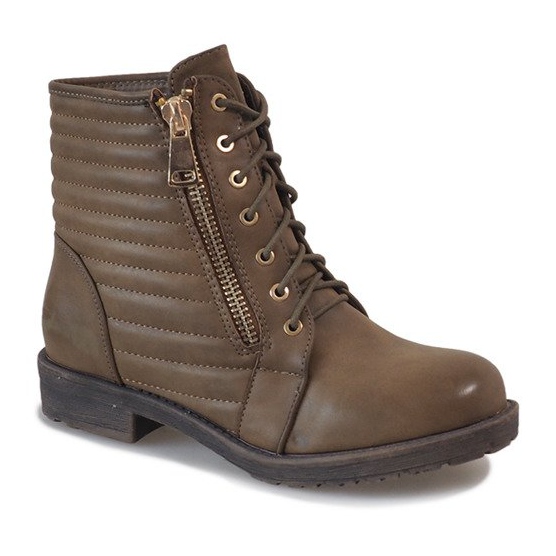 Khaki steppelt csizma 1548 sokszínű zöld