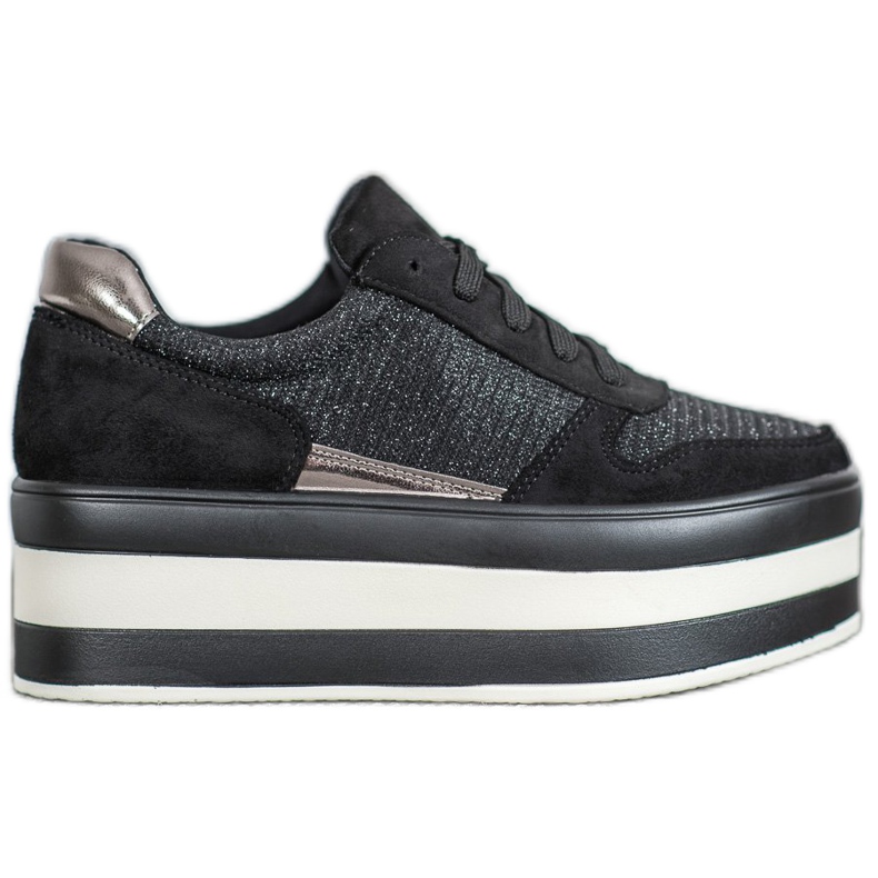 Seastar Cipők a platformon fekete szürke