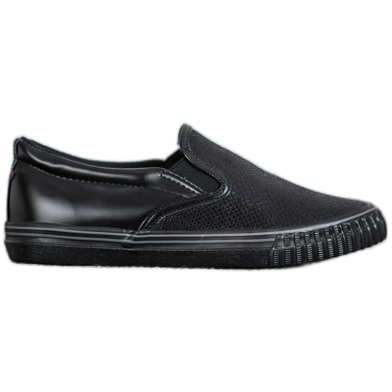 Fekete Slip On cipők Fekete Slip On cipők