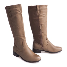 Magas sarkú csizma 8524 Taupe szürke