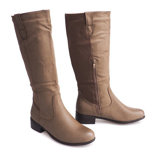 Magas sarkú csizma 8524 Taupe szürke Magas sarkú csizma 8524 Taupe szürke