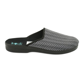 Papucs férfi papucs Adanex 25147 halszálkás fekete szürke