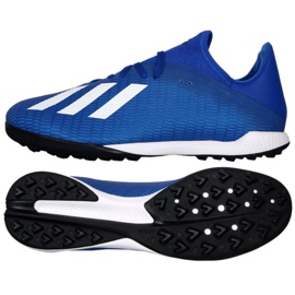 Adidas X 19.3 Tf M EG7155 futballcipő kék kék Adidas X 19.3 Tf M EG7155 futballcipő kék kék