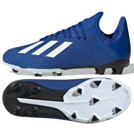 Adidas X 19.3 Fg Jr EG7152 futballcipő kék kék