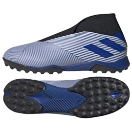 Adidas Nemeziz 19.3 Ll Tf M EG7252 futballcipő kék fehér Adidas Nemeziz 19.3 Ll Tf M EG7252 futballcipő kék fehér